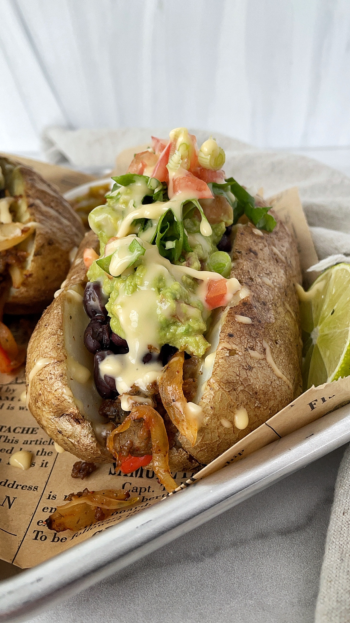 mexican-styled stuffed baked potato