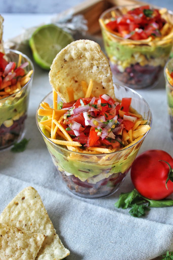 6 Layer Loaded Taco Cups - The Whole Scoop Blog