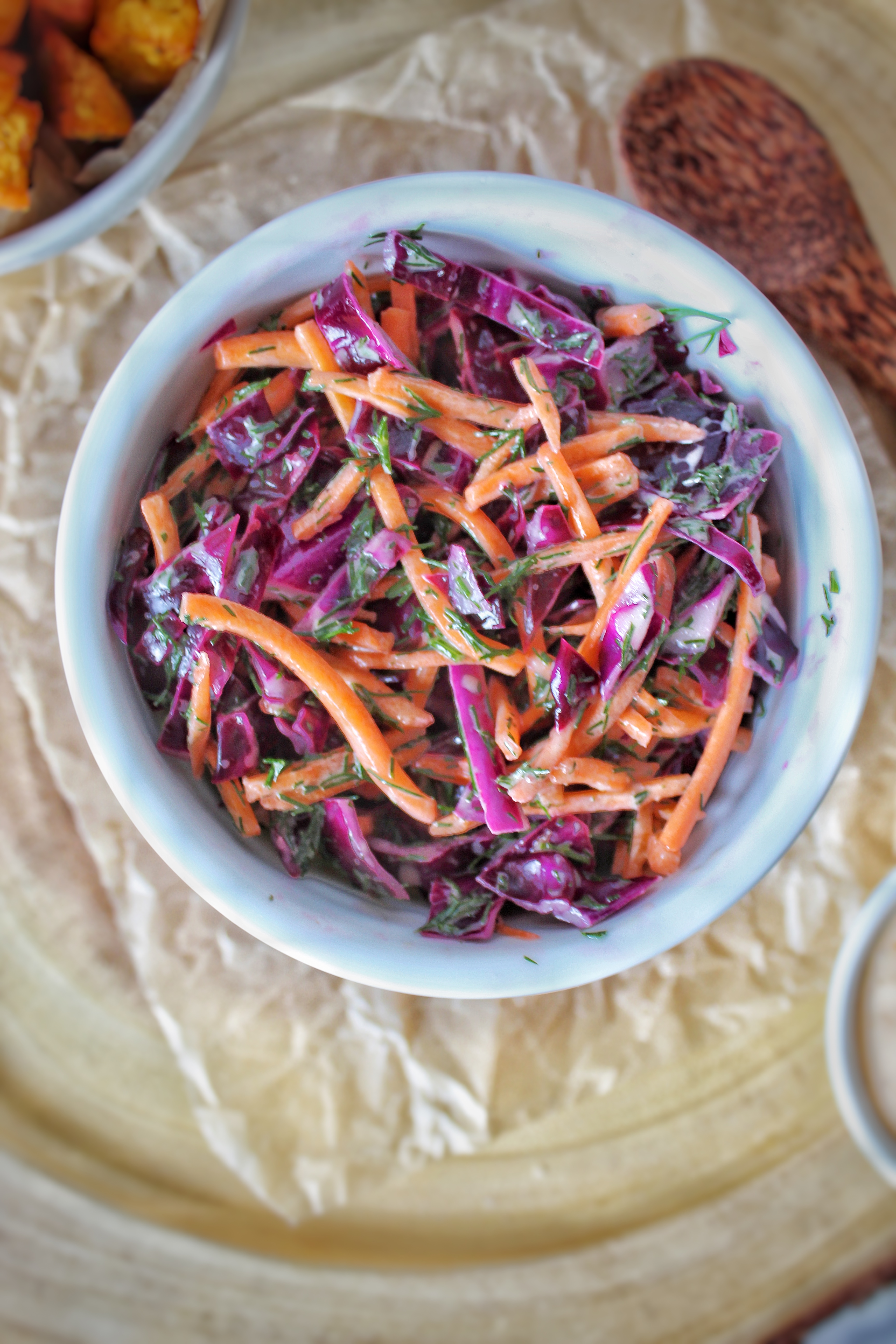 carrot and cabbage dill slaw