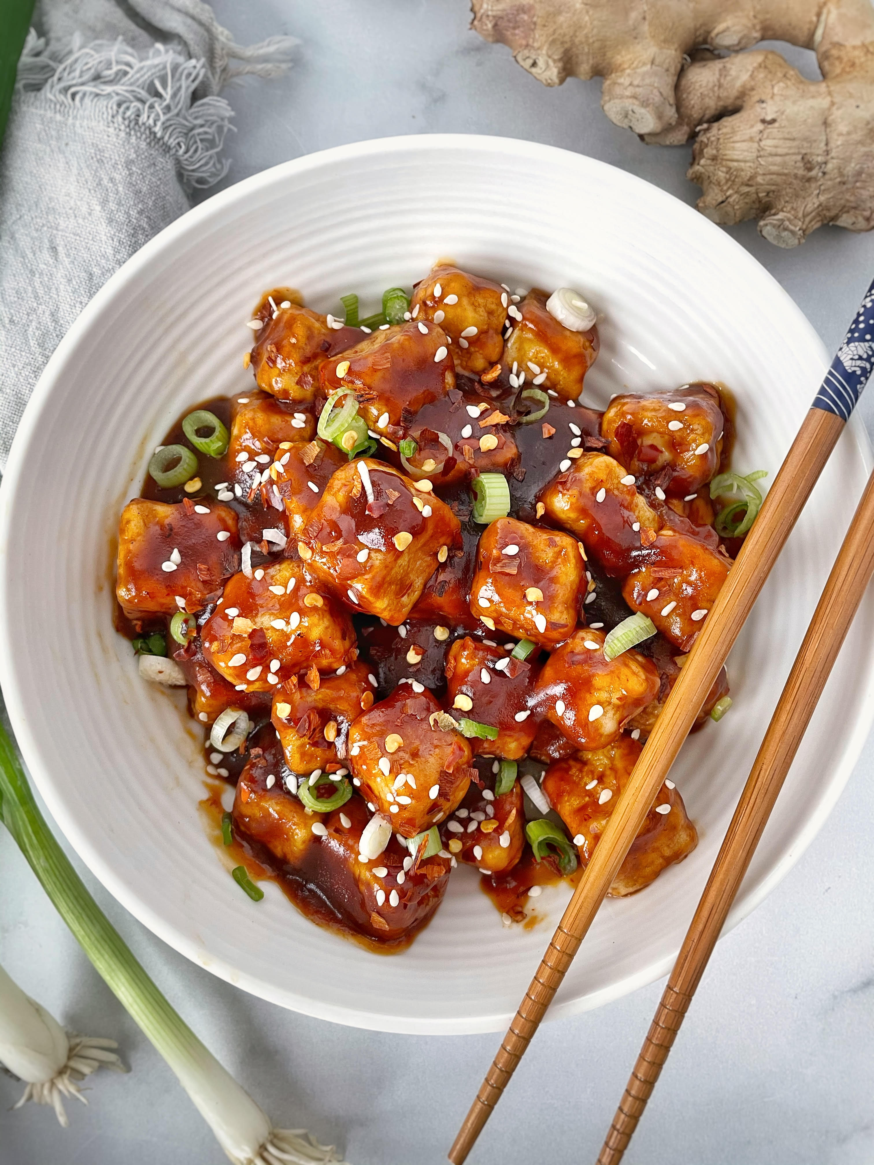 sweet and spicy tofu